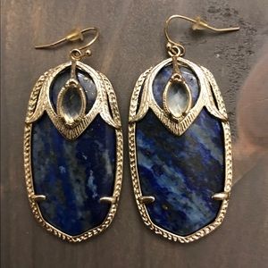 Kendra Scott Darcy Earrings in Lapis. RARE!